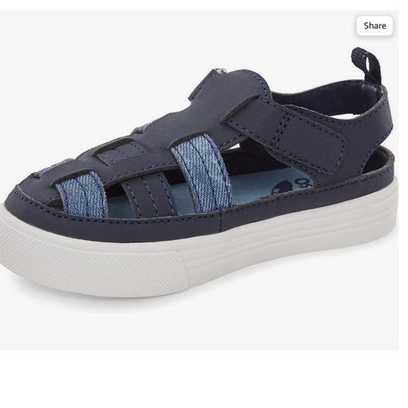 NWT OshKosh B'Gosh Unisex-Child Cilan Sandal Size Toddler 5 Color Navy - Picture 7 of 7
